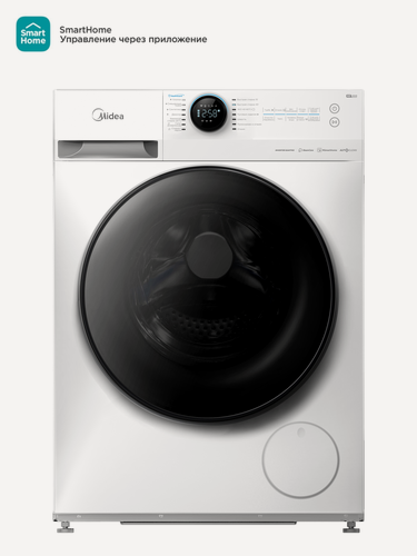 Изображение товара Стиральная машина Midea MF200W80WBS/W-RU, с паром, сенсор, 8 кг