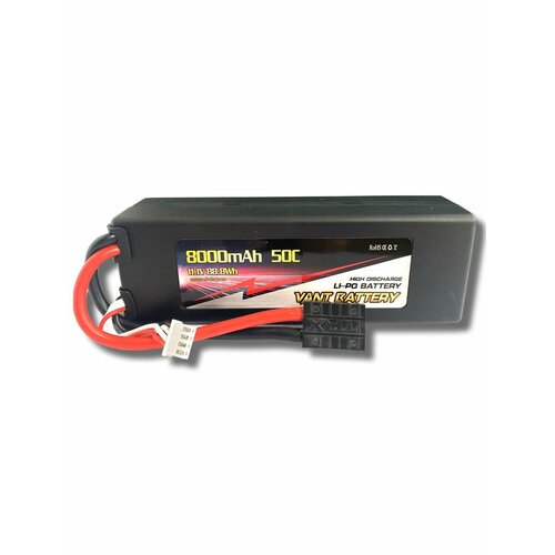 Аккумулятор Vant LiPo 11.1V 8000mAh 50C разъем TRX аккумулятор lipo vant 7 4в 6000мач 50c 2s hardcase разъём xt60