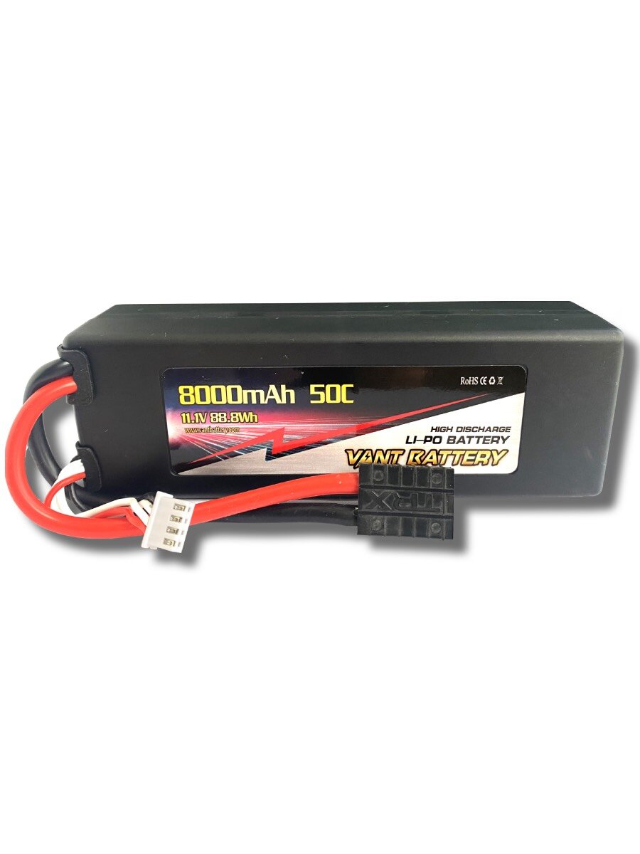 Аккумулятор Vant LiPo 11.1V 8000mAh 50C разъем TRX