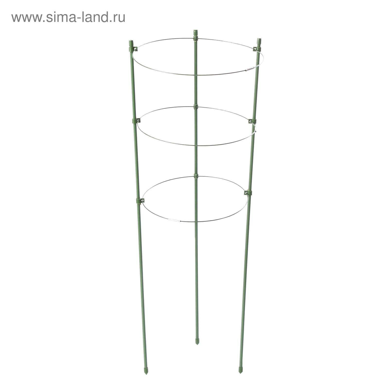 Кустодержатель d = 15–17–19 см h = 44 см 3 кольца металл зелёный