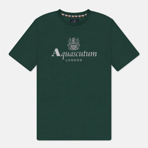 Футболка Aquascutum active big logo, хлопок, размер s, зеленый