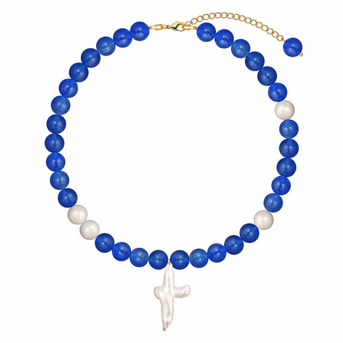 Колье Toxicuties, длина 40 см, синий