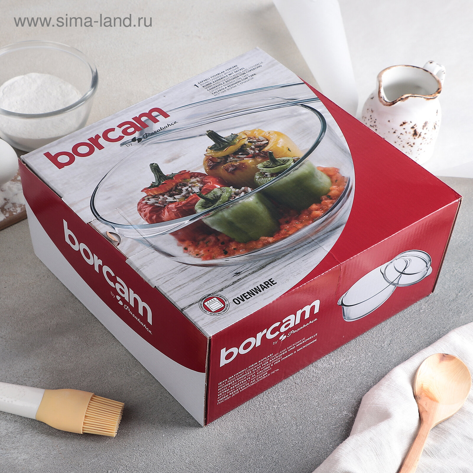 Кастрюля для запекания Pasabache Borcam с крышкой, 1,45 л - фото №17