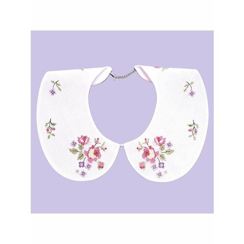 Воротник съемный с вышивкой льняной Прованс