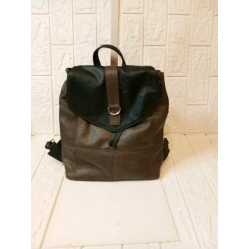 фото Рюкзак торба , натуральная кожа, внутренний карман, хаки elena leather bag