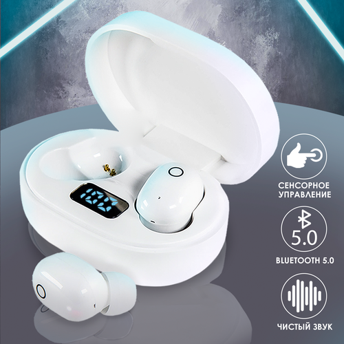 Беспроводные вакуумные наушники Bluetooth с микрофоном и индикатором WALKER WTS-11 гарнитура TWS для телефона для xiaomi iphone как JBL белые 164800₽