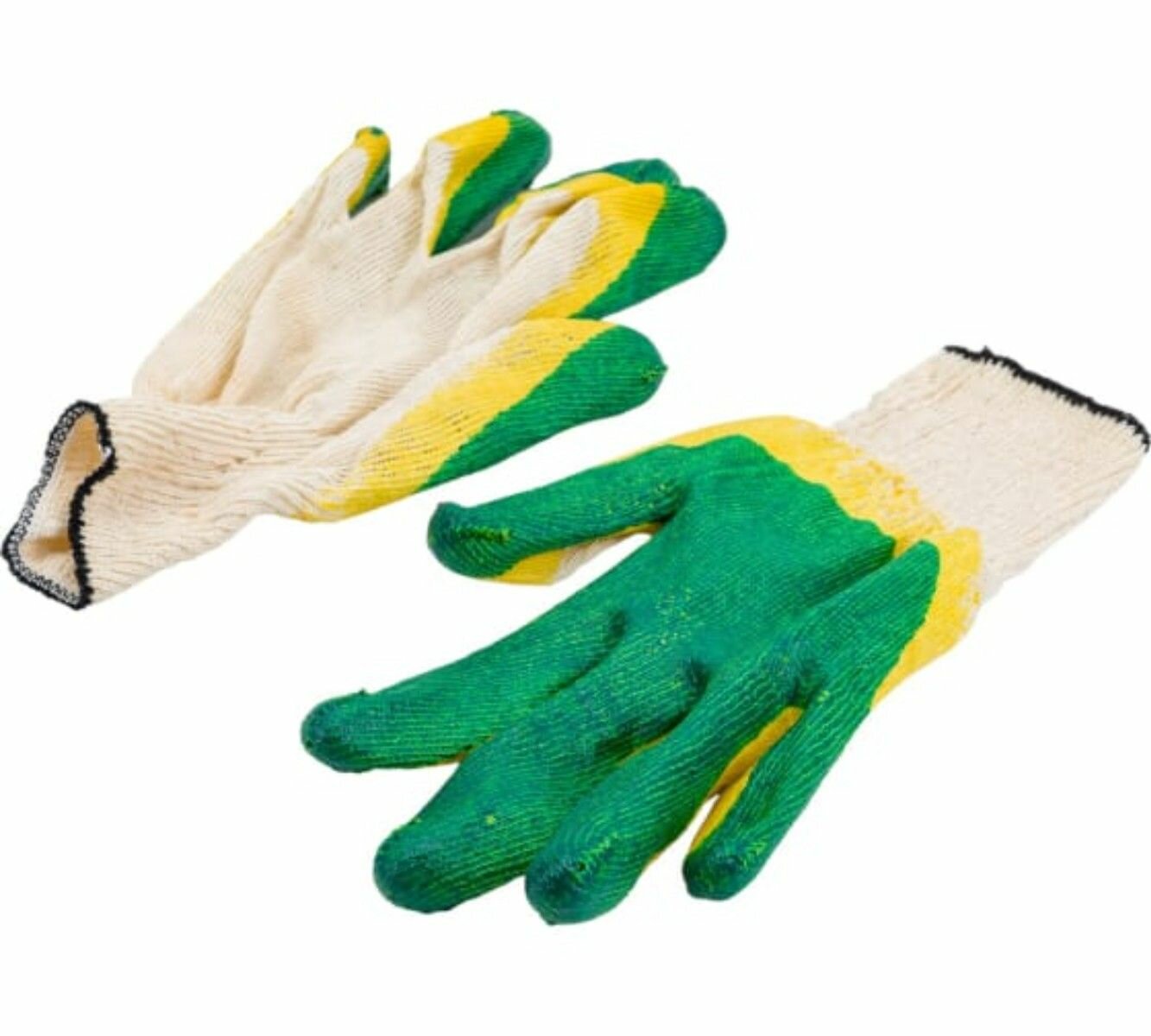 фото Перчатки с двойным латексным обливом Gigant 13 класс, зеленые GGL-16