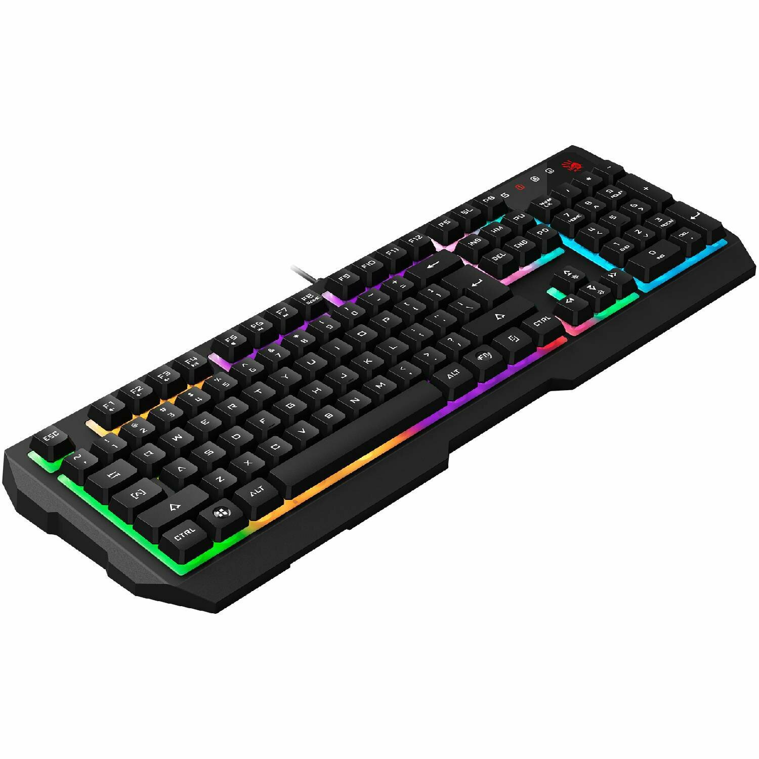 Клавиатура A4Tech Bloody B135N черный USB Multimedia for gamer LED (подставка для запястий) (B135N)