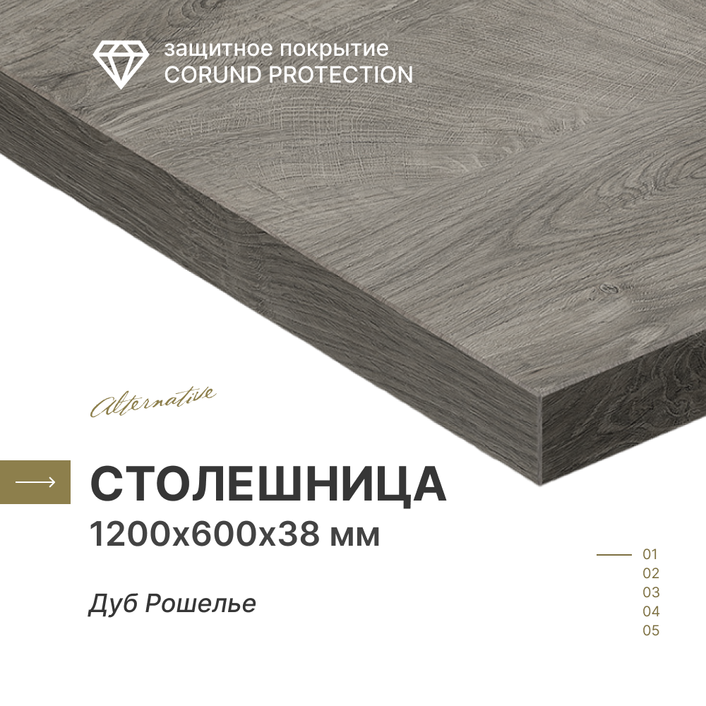 Столешница кухонная Alternative Loft 1200х600х38 мм