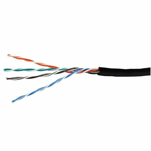 Bion Cable Кабель витая пара Bion BCL-U5480-381 U UTP, кат.5e, 4x2x0,48 мм AWG 24, медь, одножильный, PE, для внешней прокладки, 305м, черный