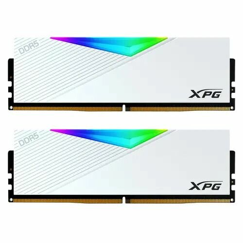 Модуль памяти ADATA 64GB DDR5 5600 DIMM XPG Lancer RGB 2*32, 1.25V, CL36-36-36, On-Die ECC, Power Management IC, white