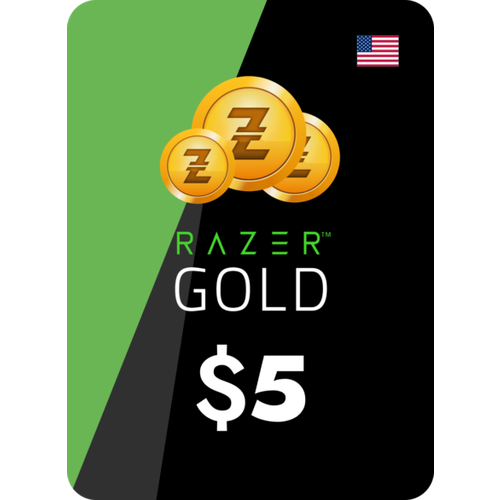 Карта пополнения Razer Gold 5 - Razer Key - 5 USD - регион Америка 14900₽
