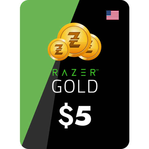 Карта пополнения Razer Gold 5$ - Razer Key - 5 USD - регион Америка подарочная карта razer gold global pin все страны 50 usd