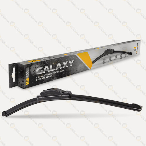 Изображение товара Щетка стеклоочистителя GALAXY "бескаркасная" 16" 400 мм для большинства автомобилей с левым и правым расположением руля (13 видов креплений)
