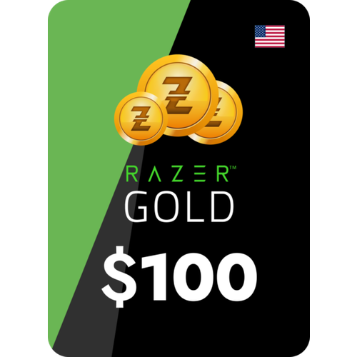 Карта пополнения Razer Gold 100 - Razer Key - 100 USD - регион Америка 1399900₽