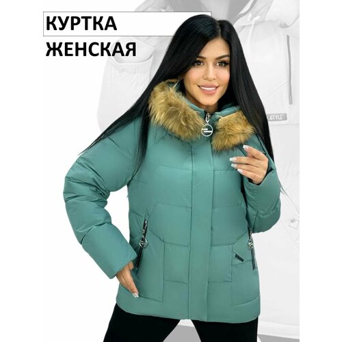 фото Куртка diffberd, размер 52, бирюзовый
