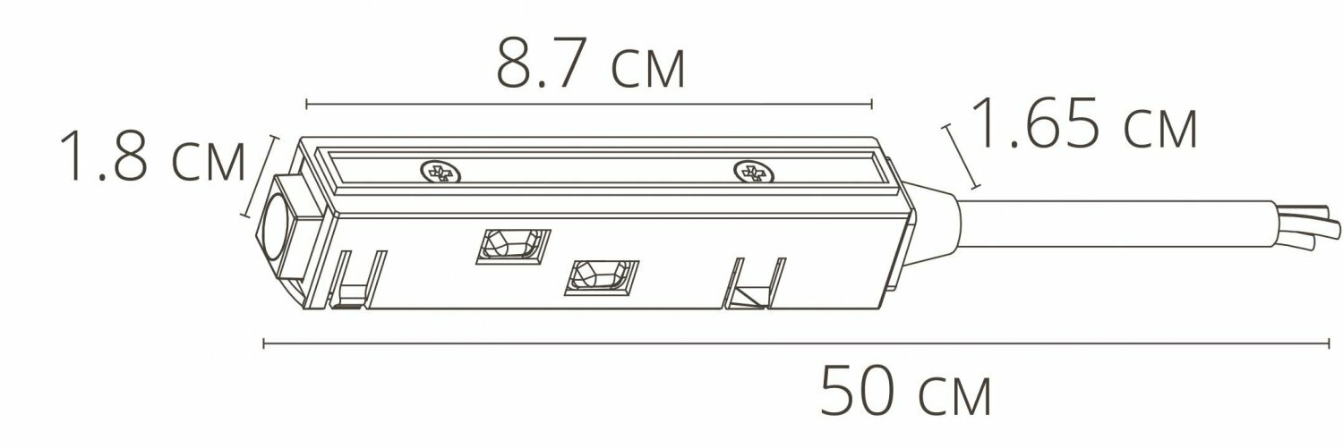 Коннектор-токоподвод для магнитного шинопровода Arte Lamp LINEA-ACCESSORIES A480106 - фото №2