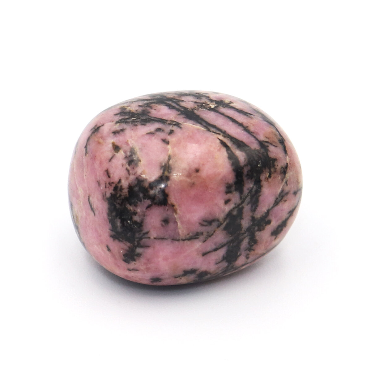 Камень натуральный "Родонит узор", галтовка (20-30 г, 22-30 мм)