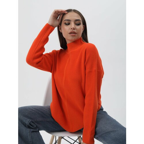 фото Свитер, размер 42/48, оранжевый без бренда