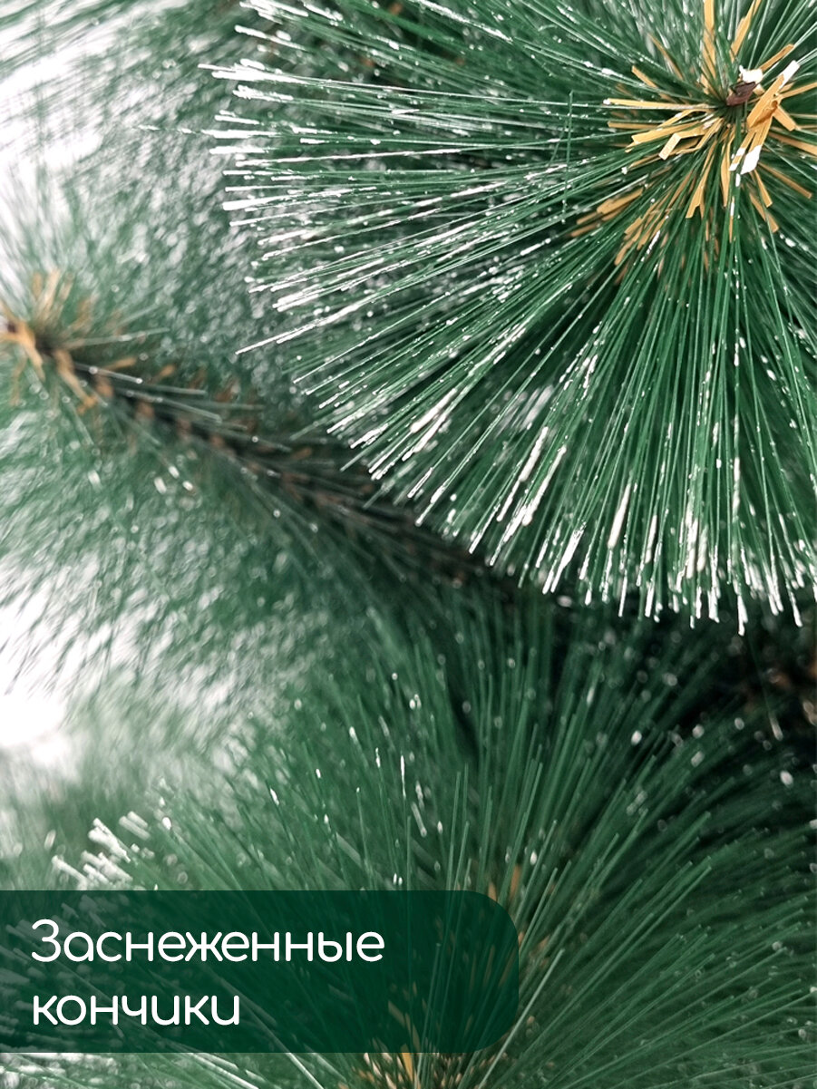 Искусственная елка новогодняя 60 см, заснеженная с шишками, напольная