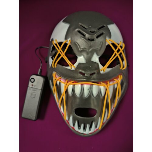 Светящаяся маска Венома / Venom желтое свечение