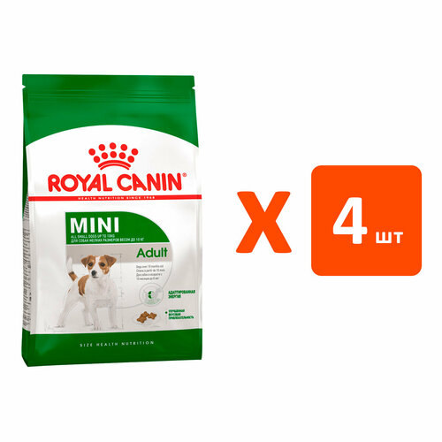 ROYAL CANIN MINI ADULT для взрослых собак маленьких пород (4 кг х 4 шт) royal canin mini sterilised adult для кастрированных и стерилизованных взрослых собак маленьких пород 3 кг х 4 шт