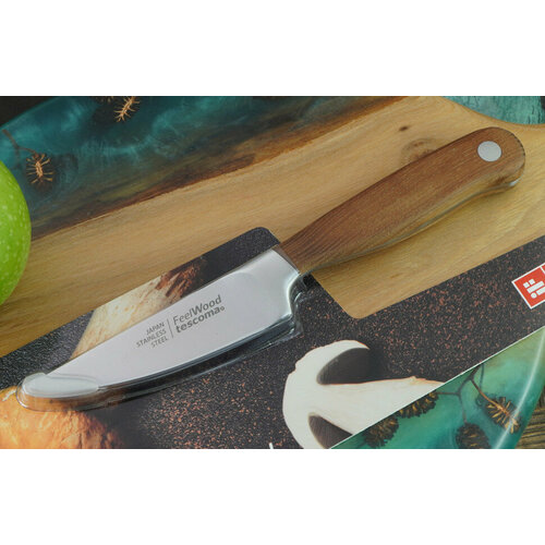 Овощной кухонный нож Tescoma Feelwood 85 мм