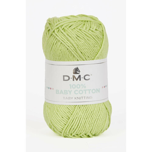 Пряжа DMC 382 Baby Cotton 100 хлопок 50 г 106 м 2 м 779 салатовый 188₽