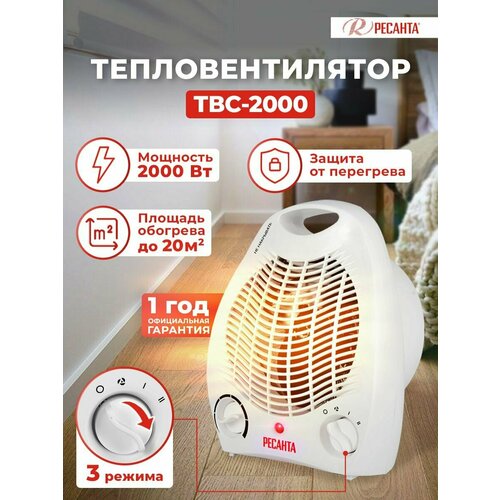 Обогреватель тепловентилятор электрический ветерок 2000Вт 169000₽