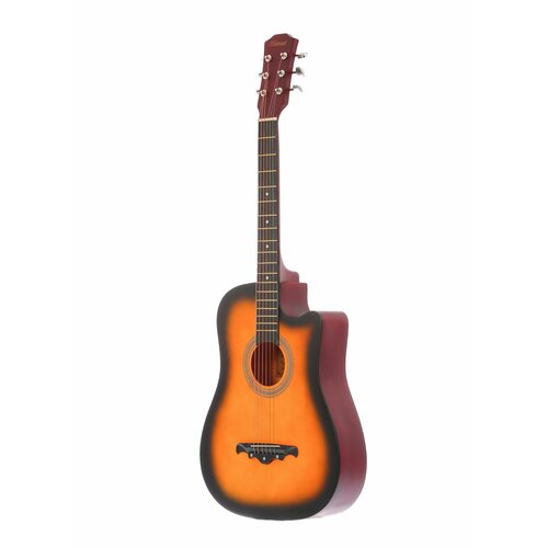 гитара акустическая 38 belucci bc3810 оранжевая глянец Акустическая гитара Belucci BC3810 BS (SB), Оранжевая санберст, глянец,38дюймов