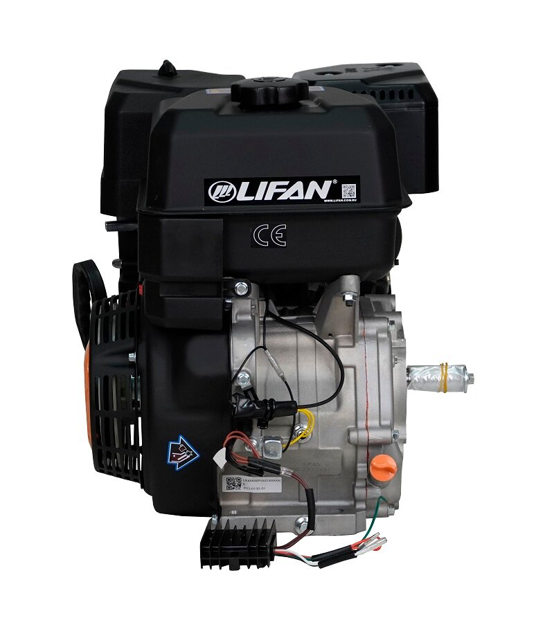 Двигатель бензиновый Lifan KP500 D25 11А (21л с 480 куб вал 25мм ручной старт катушка 11А)