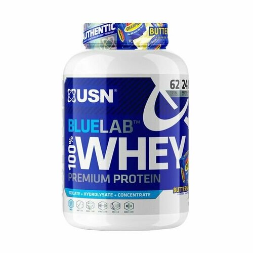 USN BlueLab 100% Premium Whey Buttermilk блюлаб 100% ВЕЙ премиум протеин со вкусом сливочной карамели, порошок, 2 кг