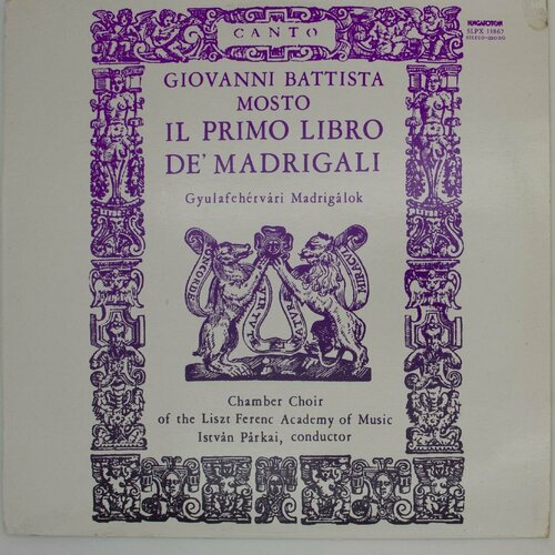 de wert settimo libro de madrigali seventh book of madrigals consort of musicke Виниловая пластинка Giovanni Battista Mosto Джованни Баттис