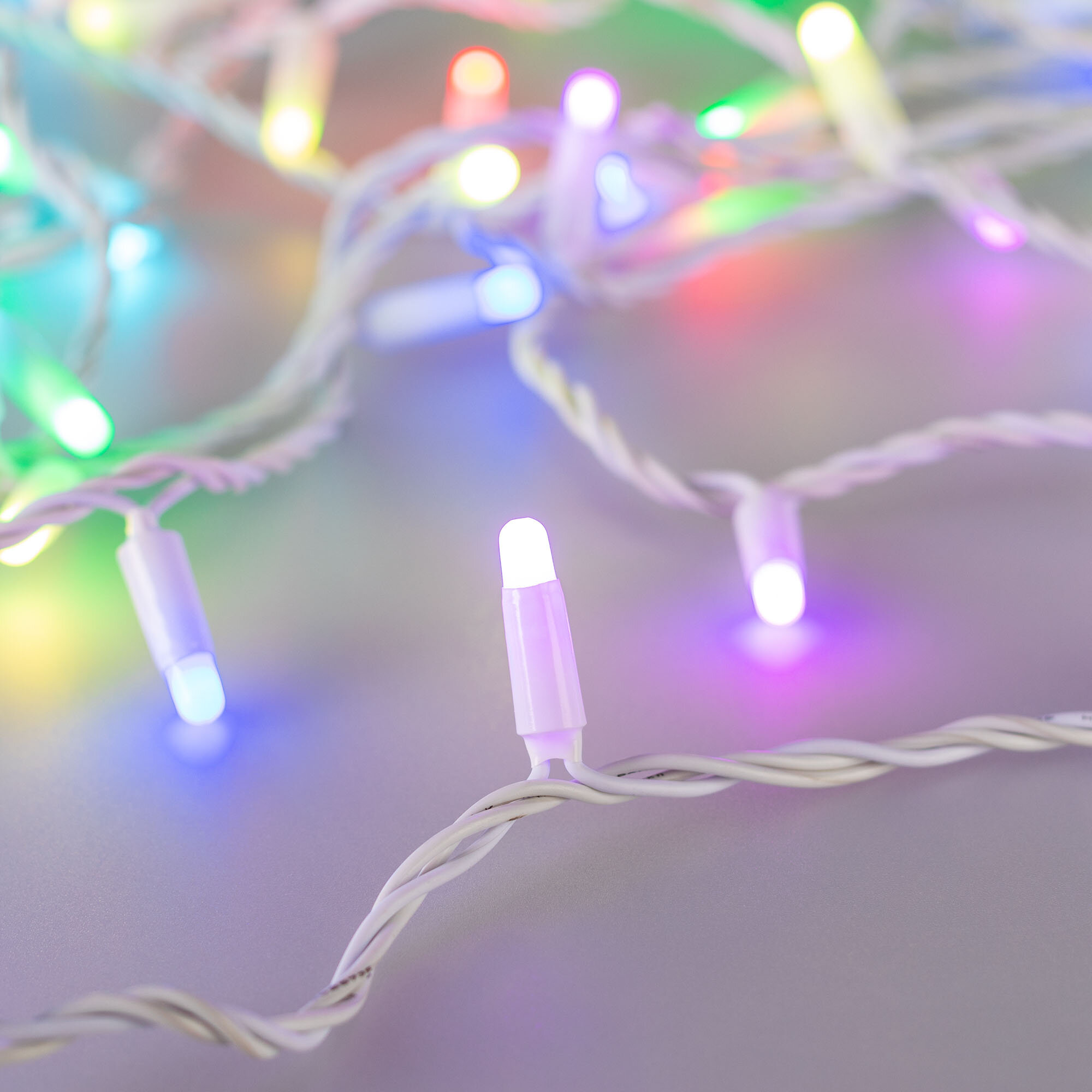 10м. Уличная гирлянда нить RGB Ardecoled 230V ARD-String-Classic-10000-White-100Led-Milk-Live RGB-DMX (31748) - фото №1