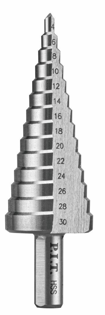 Сверло ступенчатое P.I.T. 4-30мм 14 ступеней(AMED08-0430)