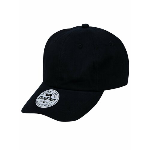 фото Бейсболка street caps бейсболка классическая / street caps / 305-6-1-001 мягкая хлопковая кепка с низким профилем, размер one size, черный