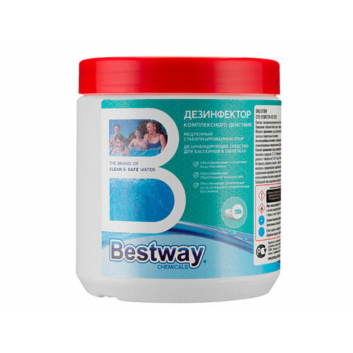 Медленный стабилизированный хлор BestWay Chemicals 0.6kg DK0.6TBW