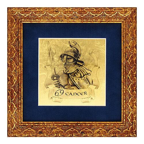 Картина золотом подарок для мужчины Знак Зодиака Рак