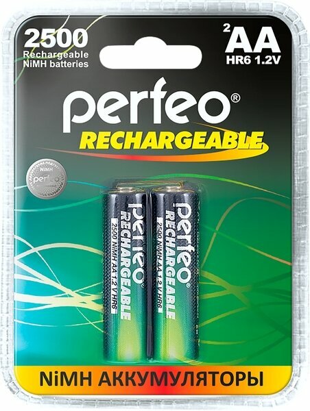 Аккумулятор Perfeo AA2500mAh/2BL Пластик