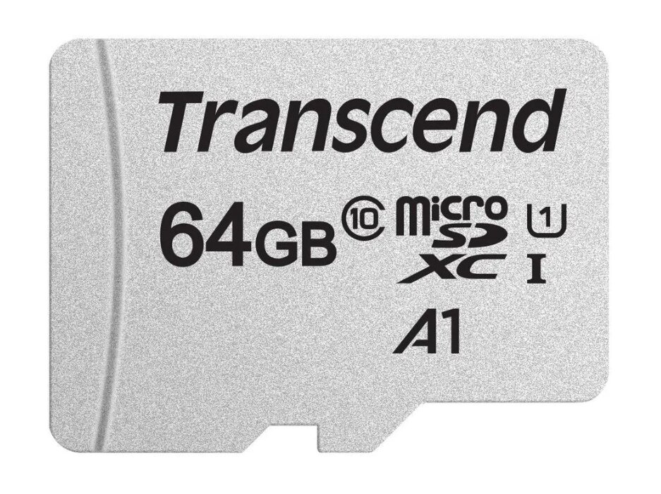 Карта памяти Transcend microSD 64 ГБ Class 10, UHS-I U1, R/W 100/25 МБ/с, серебристый