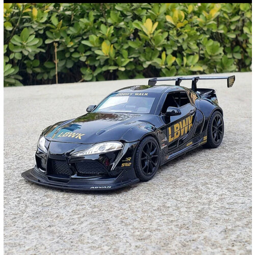 Коллекционная масштабная модель Toyota Supra Liberty Walk LBWK 1:24 (металл, свет, звук) fiberglass headlight eyebrows eyelids for 2000 2005 toyota celica type b