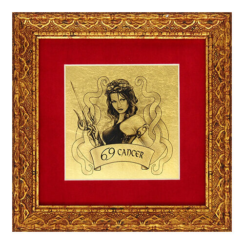 Картина золотом подарок для женщины Знак Зодиака Рак