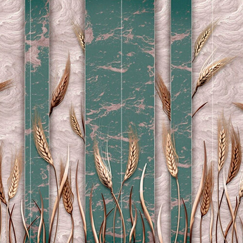 Панно декоративное FLIZETTO Золотые колосья 4*2,7 м