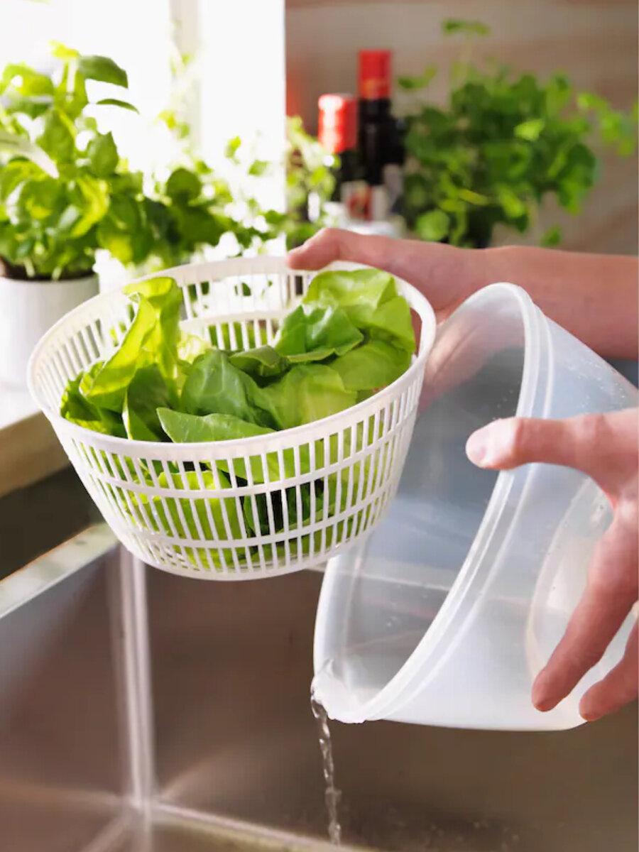 Сушилка для салата UPPFYLLD Сушилка центрифуга для зелени от IKEA — фото 1