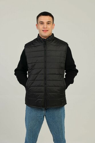 Изображение товара Жилет утепленный стеганый женский/мужской вилан на молнии, размер 44-46, черный