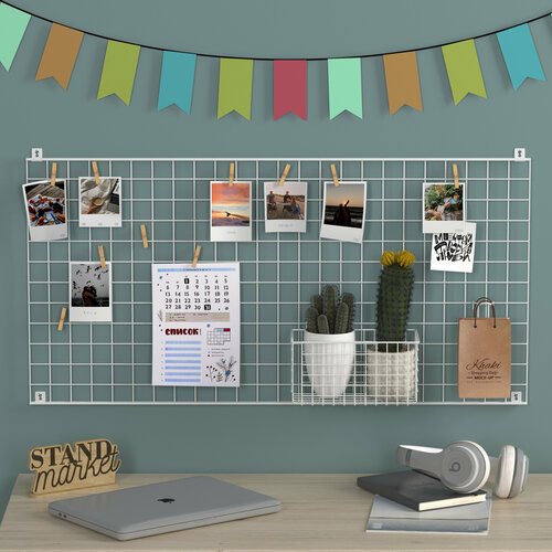 Рамка для фото мудборд GoodMood 1200х600 ячейка 50х50 мм цв белый 2271₽