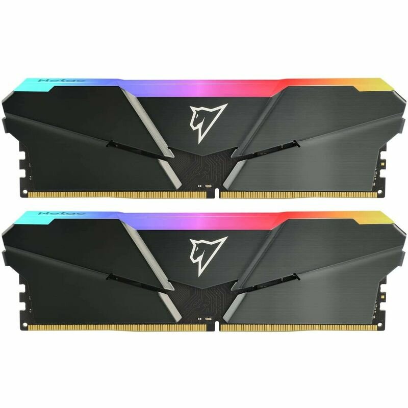 Память DDR4 32 ГБ 3600 МГц Netac Shadow RGB [NTSRD4P36DP-32E] серый Набор 2х16 Гб