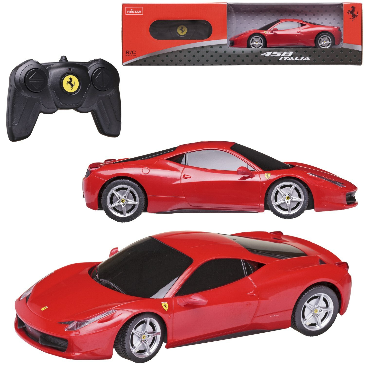 Машина р у 1:24 Ferrari 458 Italia цвет красный 46600R