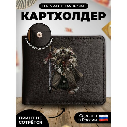 фото Визитница russian handmade kup034, натуральная кожа, 6 карманов для карт, черный