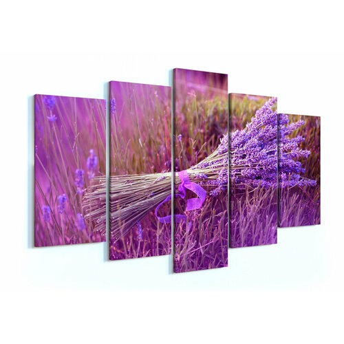 Модульная картина «Лаванда» 140х80 / Картина для интерьера / Модульная картина / Модульная картина на стену / Интерьерные картины